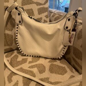 White Leather Crossbody Bag